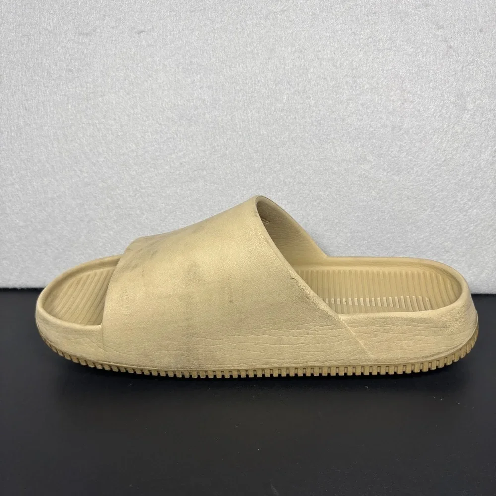 Nike Calm Slide Sandals FD4116-200 Sesame Men's Size 12 Women's 13 Slip On Shoes